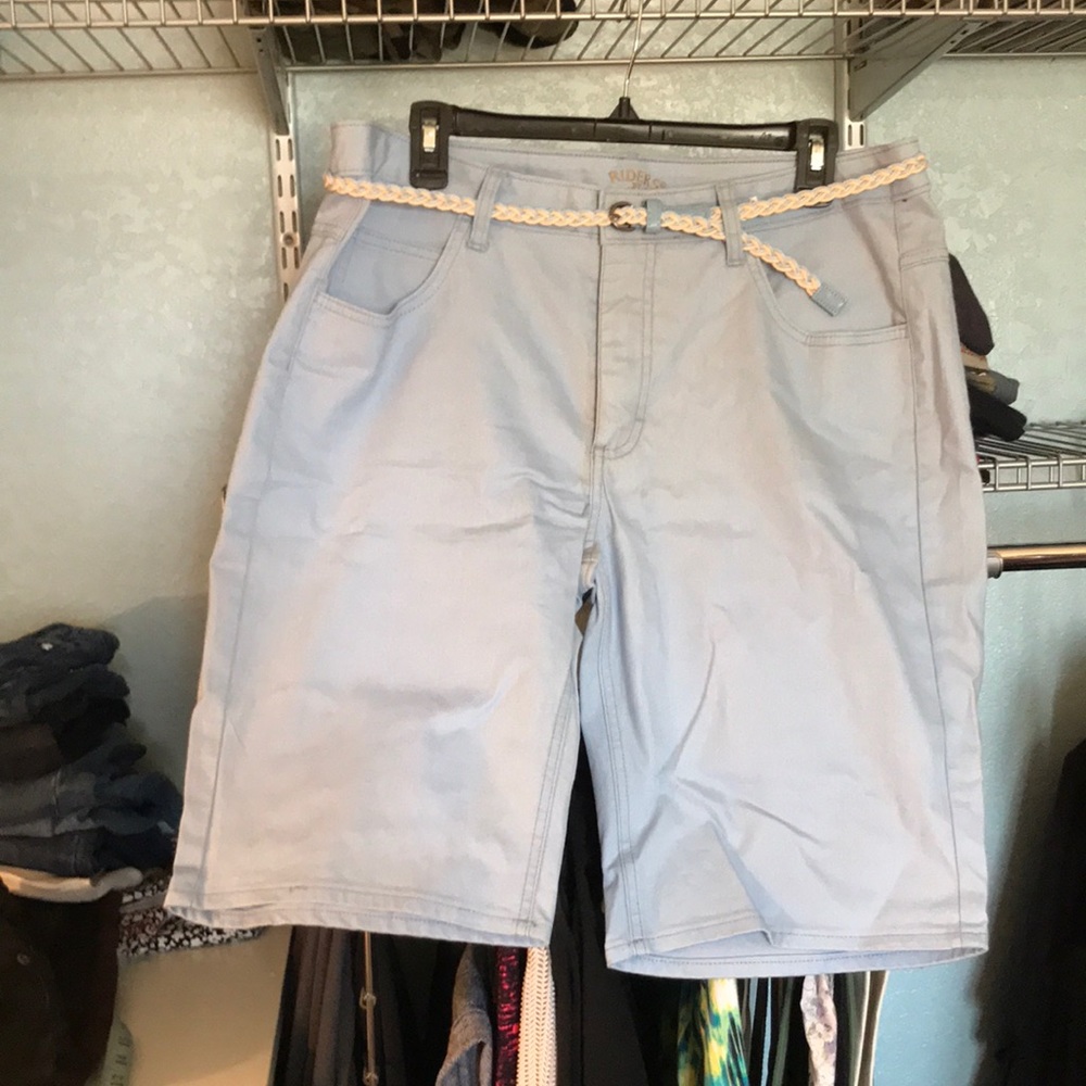 Riders by lee shorts with belt light blue size 16M